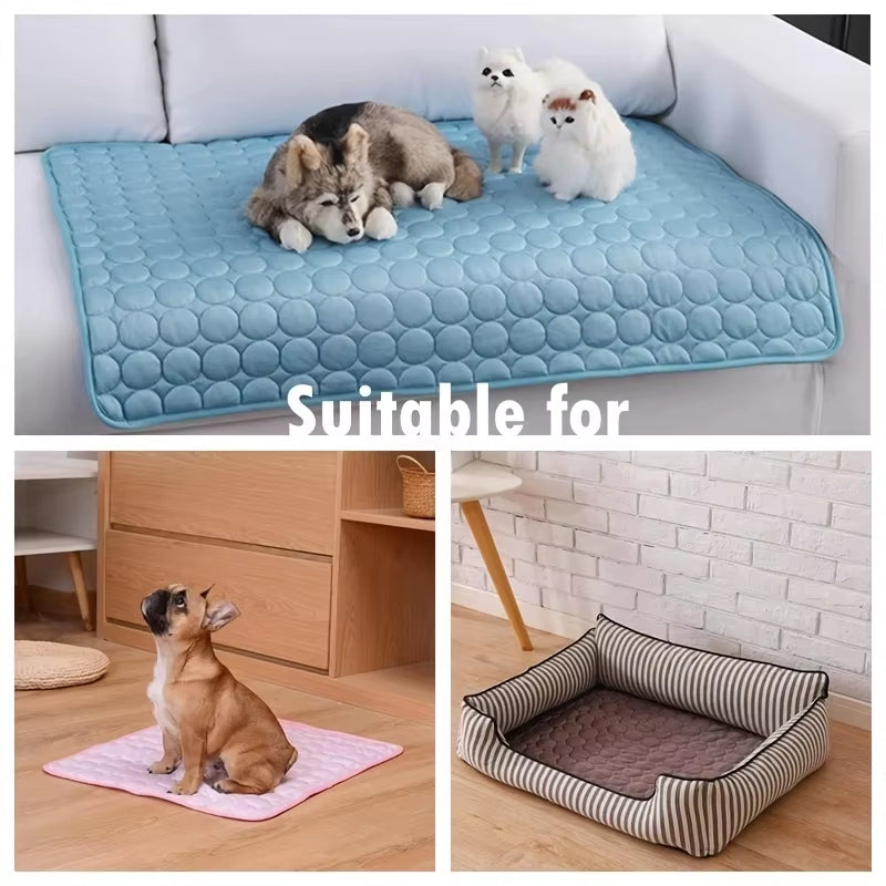 Self-Cooling Pet Mat (Washable Ice Pad for Dogs & Cats)