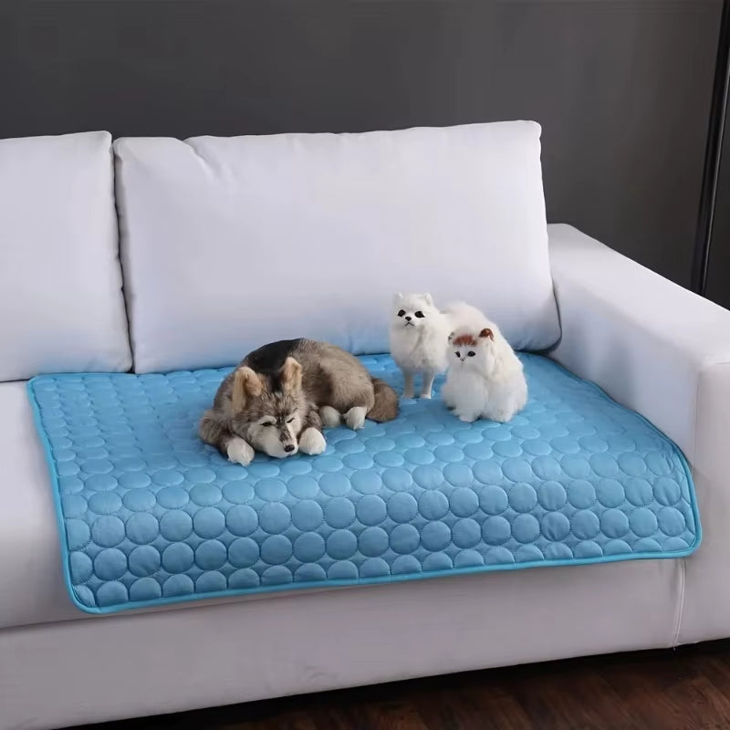 Self-Cooling Pet Mat (Washable Ice Pad for Dogs & Cats)